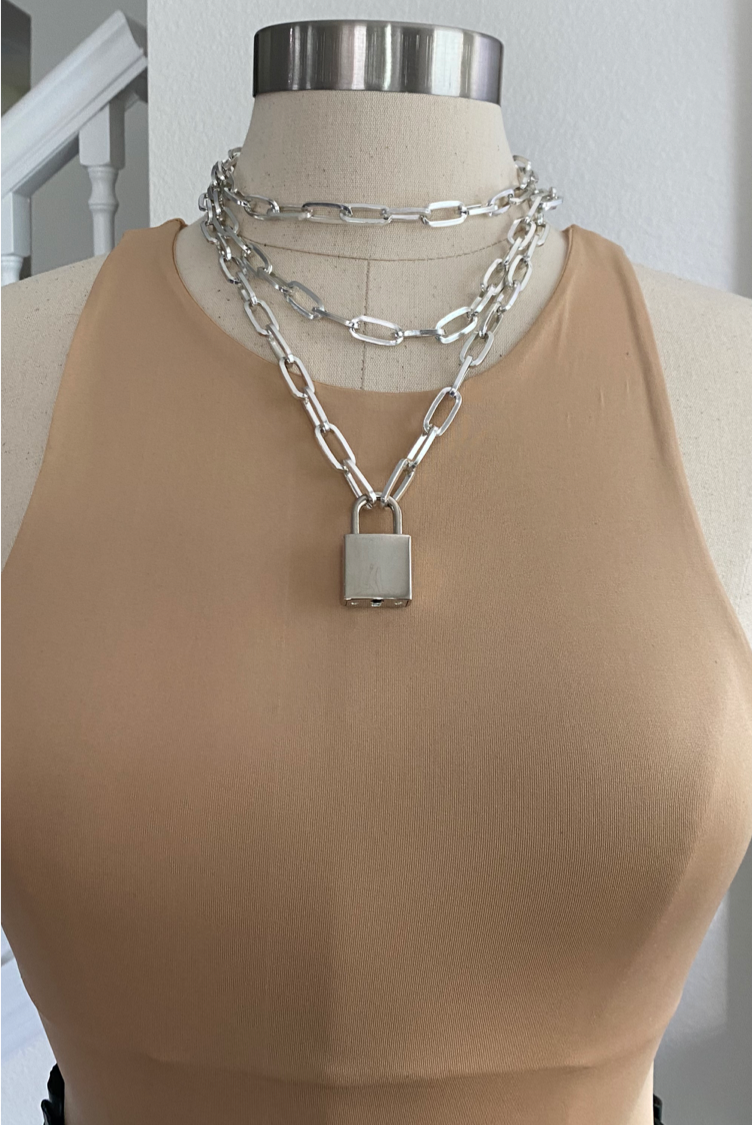 Silver Locked Necklace