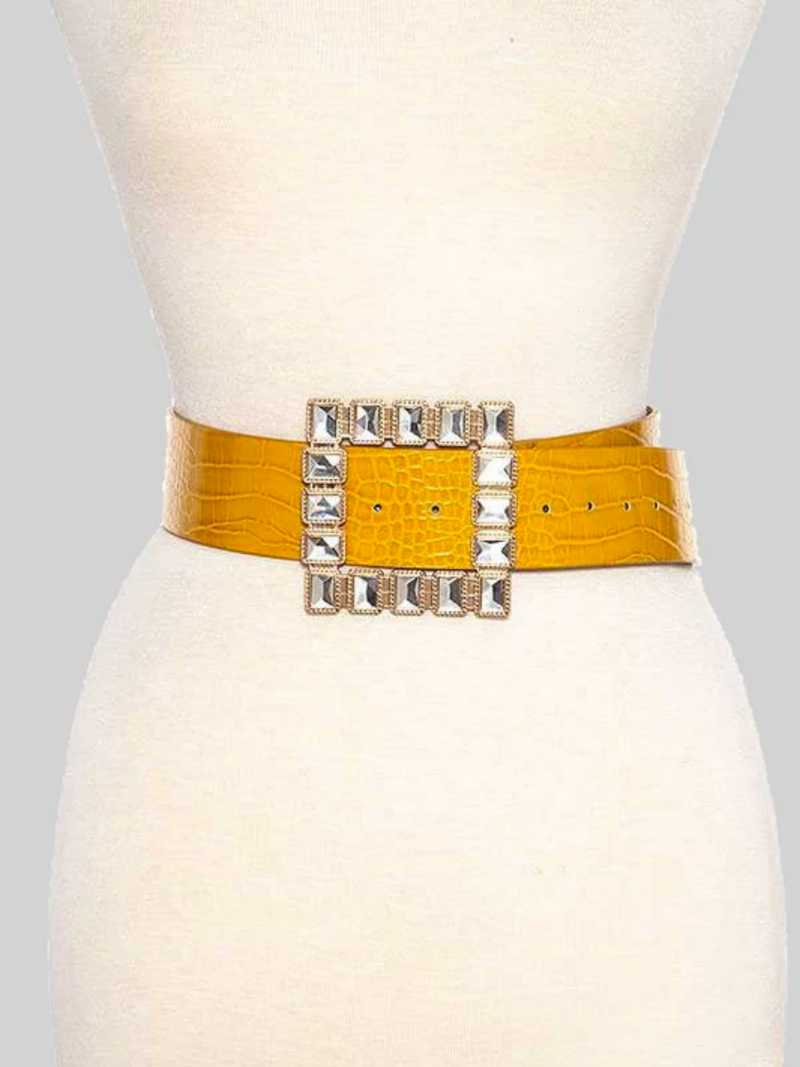 Acrylic Pearl Buckle Belt