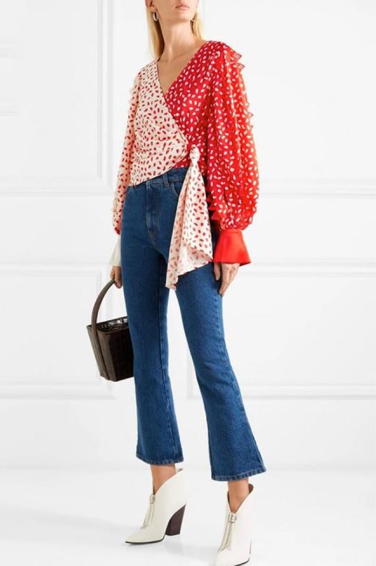 The Perfect Ruffle Blouse Red