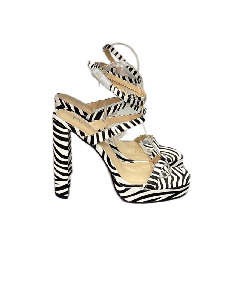 So Much Personality Strappy Sandals - Zebra