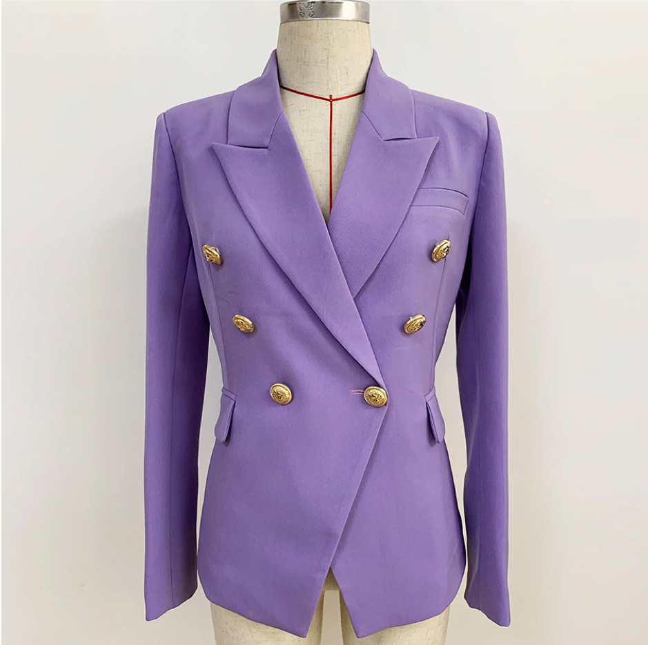 Military Blazer Jacket Lavender