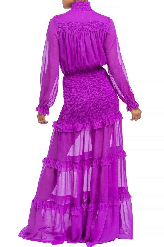 Maia Organza Purple Dress