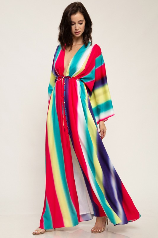 Rainbow Multi Maxi Dress