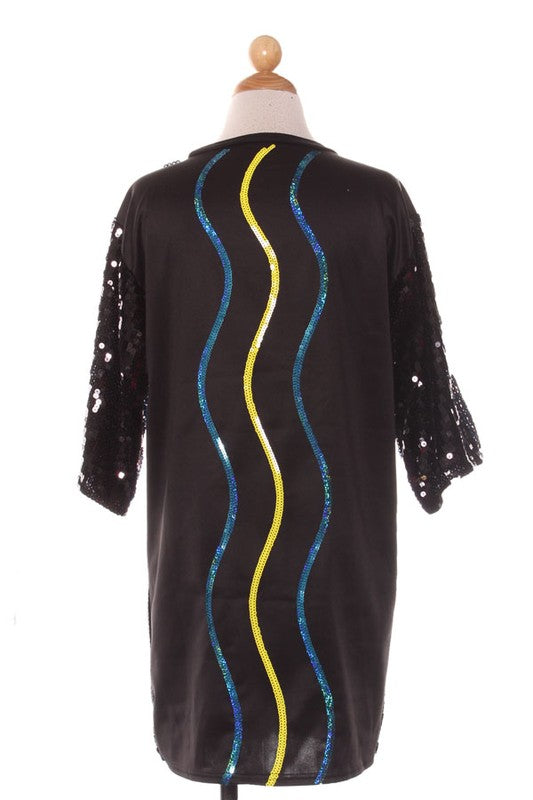 Retro Summer Sequin Top