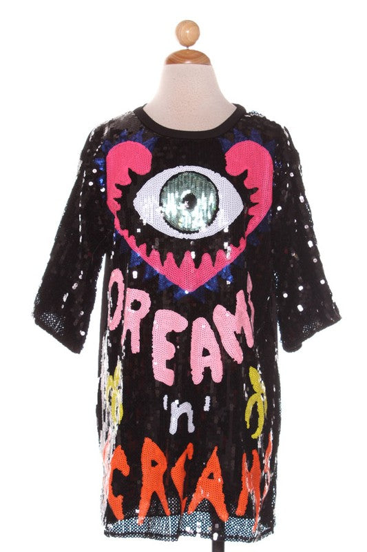 Retro Summer Sequin Top