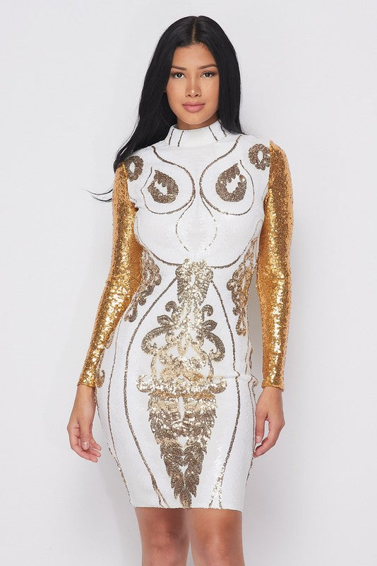 Get Your Shine On Sequin Mini Dress