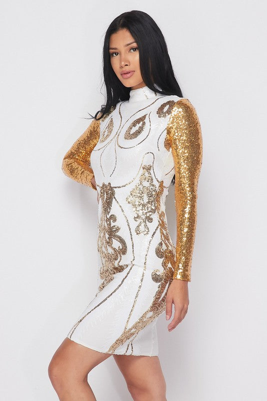 Get Your Shine On Sequin Mini Dress