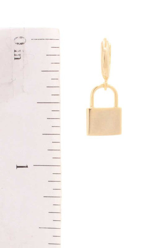 Gold Mini Locked Earring