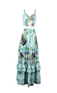 Better Than Ever Maxi Skirt Set - Green