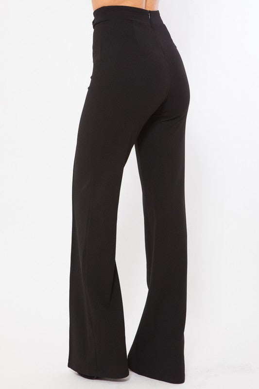 Victoria High Waisted Spandex Pants With Belt