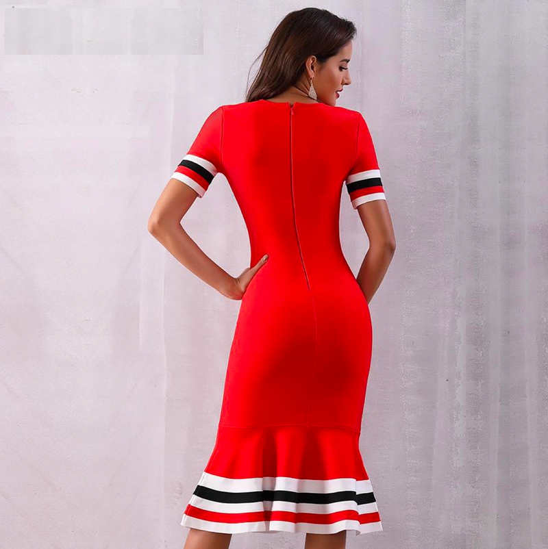 Summer Red Bandage Dress (PRE-ORDER)