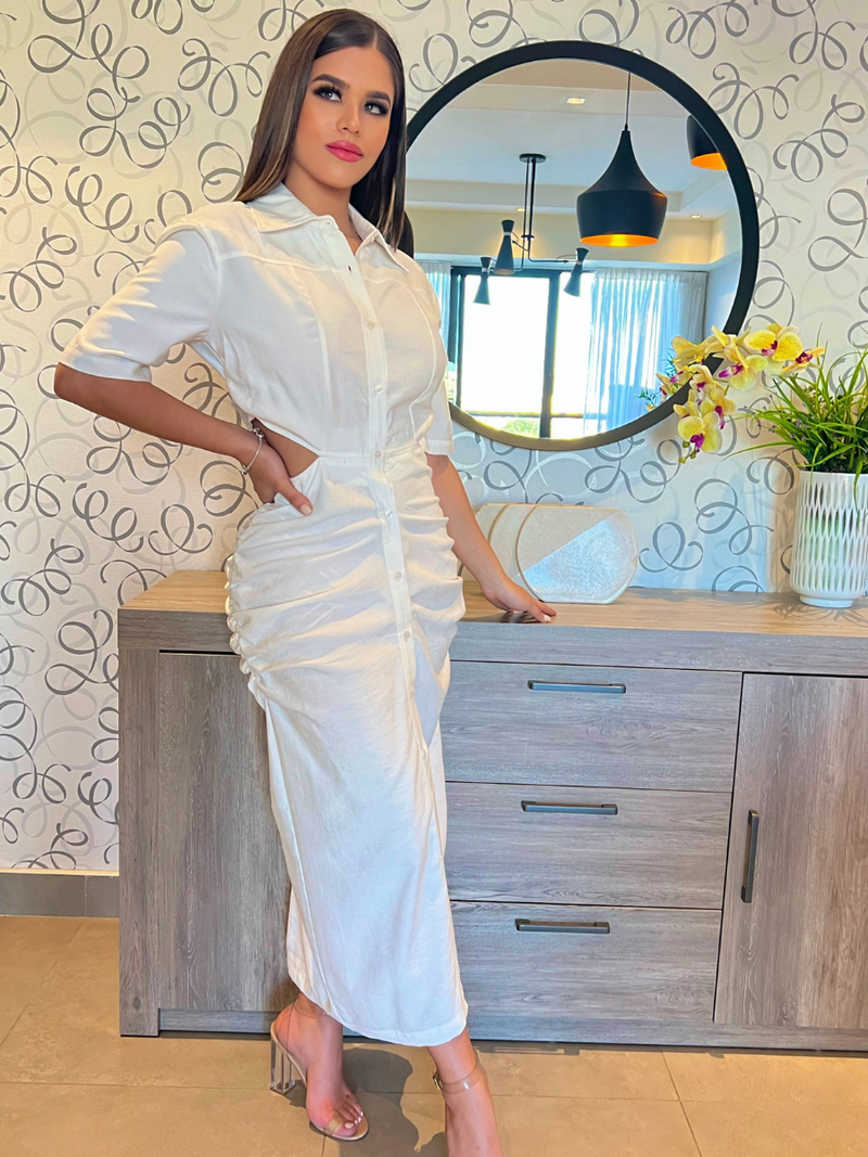Abba Cut Out Back Midi Dress (PRE-ORDER)