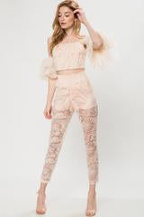 The Sky Is The Limit Lace Two Piece Set