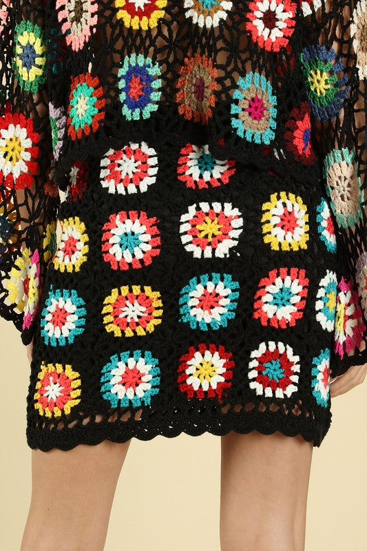 Flower Crochet  Skirt