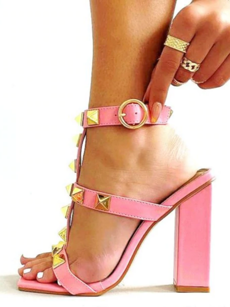 Blush 2025 studded heels