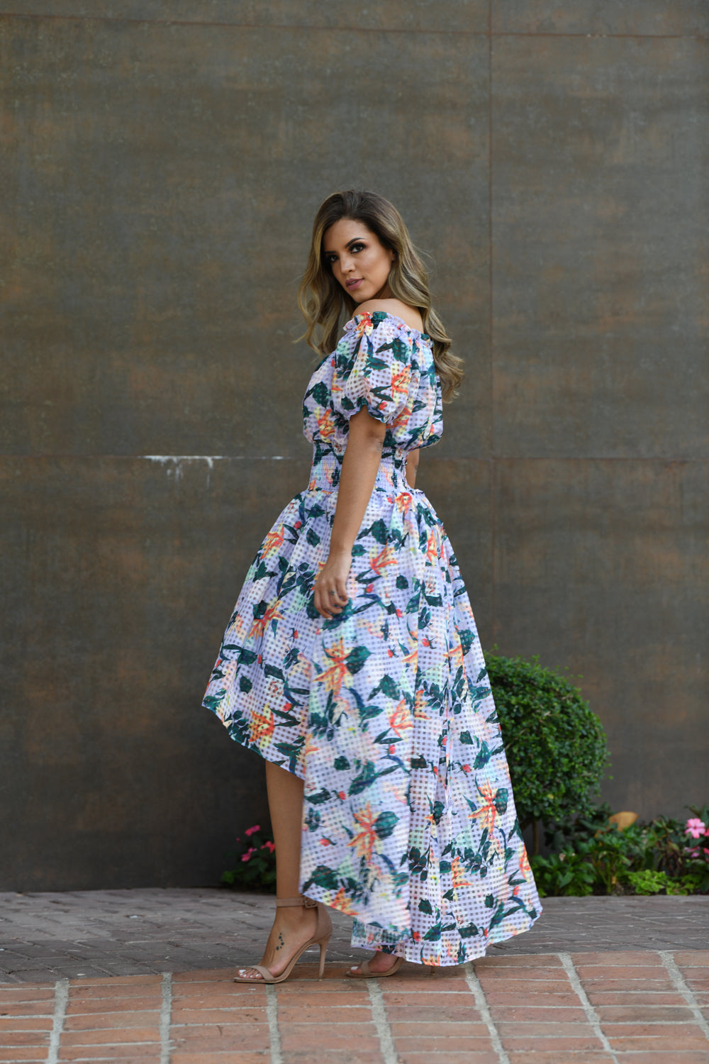 Lavender Blossom Midi Dress