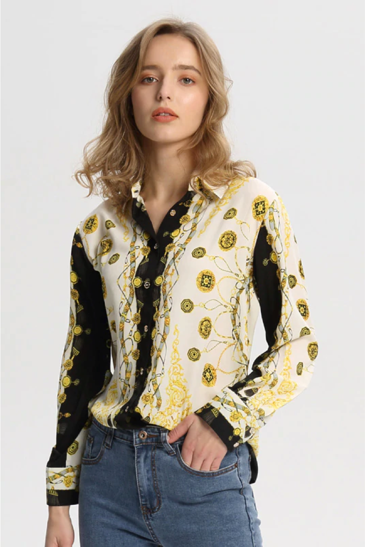 Amie Lace Embroidery Shirt Women Blouse - Pre Order