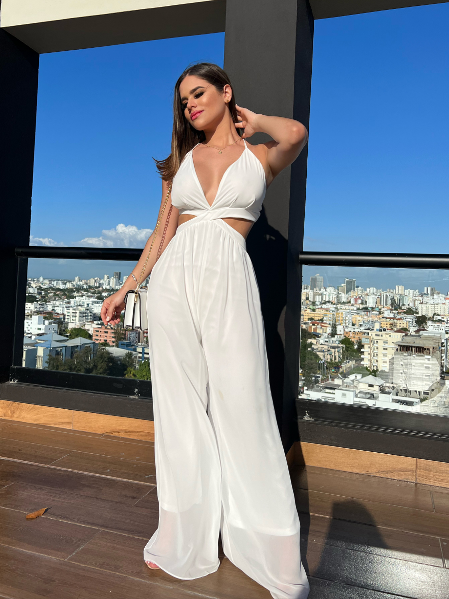 Extraordinary Cut Out Jumpsuit - White