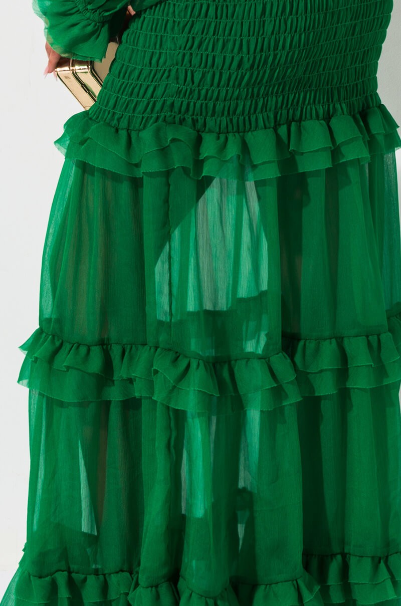 Maia Organza Green Dress