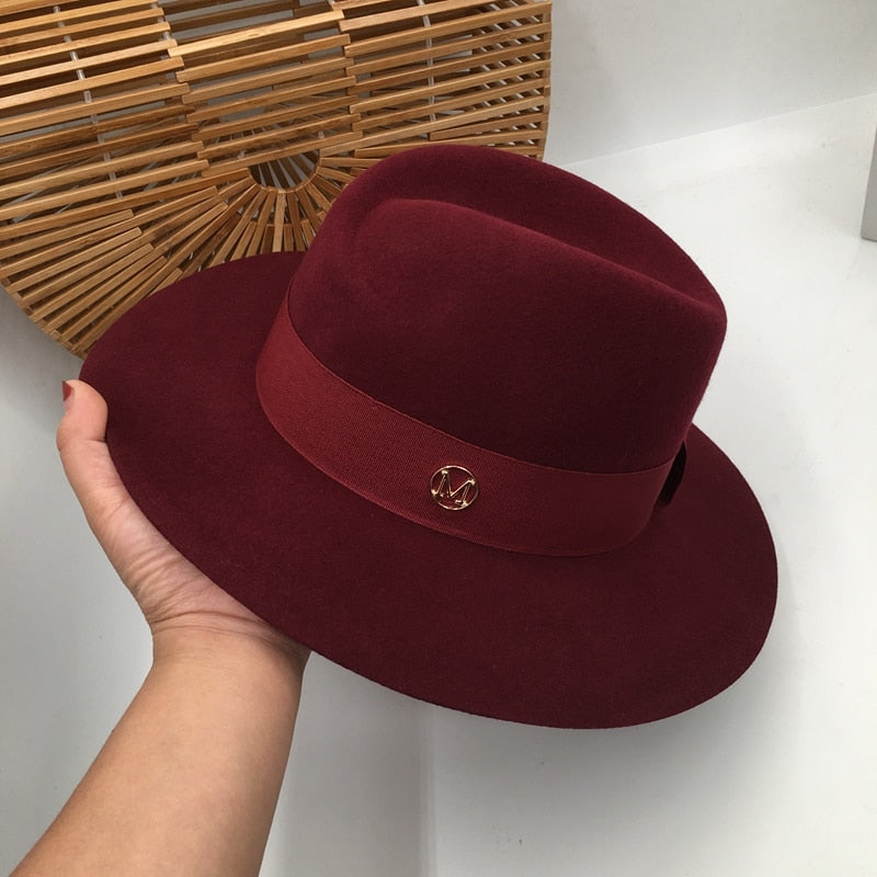 My Lady Fedora Wine Color