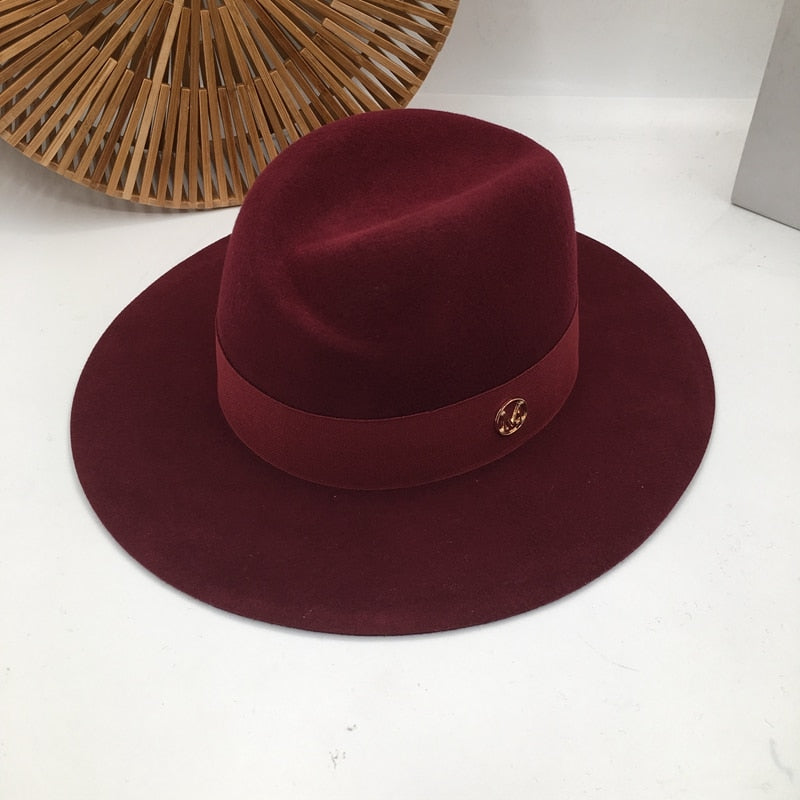 My Lady Fedora Wine Color