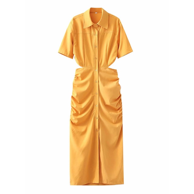Abba Cut Out Back Midi Dress